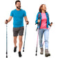 Motivator Walking Poles for Balance and Rehab - Patented Stability Grips - Lightweight, Adjustable, and Collapsible -2 Pieces Adjustable w/flip Locks, Detachable feet and Travel Bag - For Heights up to 6'2"