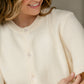 Zadie Ivory Short Sleeve Button Cardigan