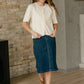 Zadie Ivory Short Sleeve Button Cardigan