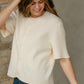 Zadie Ivory Short Sleeve Button Cardigan
