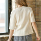 Zadie Ivory Short Sleeve Button Cardigan