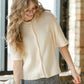 Zadie Ivory Short Sleeve Button Cardigan